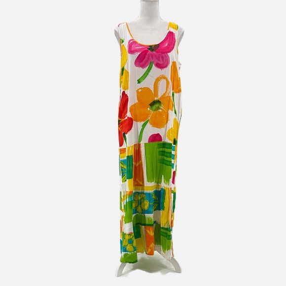 Jams World Tiered Sleeveless Maxi Dress in Summer Icon - Size Medium - Picture 1 of 6